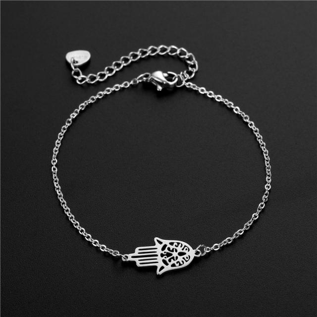 Creative hollow design stainless steel bracelet dainty bracelet