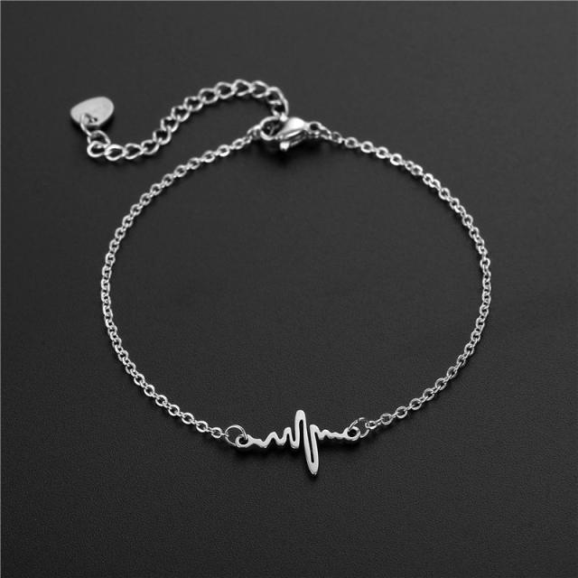 Creative hollow design stainless steel bracelet dainty bracelet