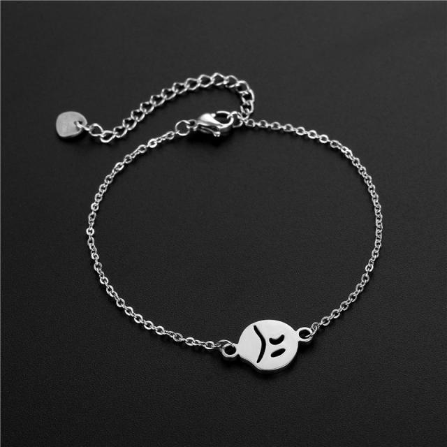 Creative hollow design stainless steel bracelet dainty bracelet