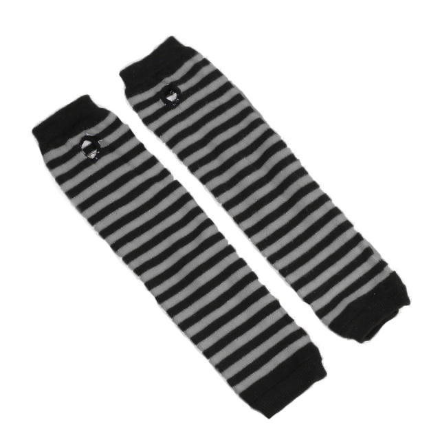 Korean fashion cosplay striped arm warmers