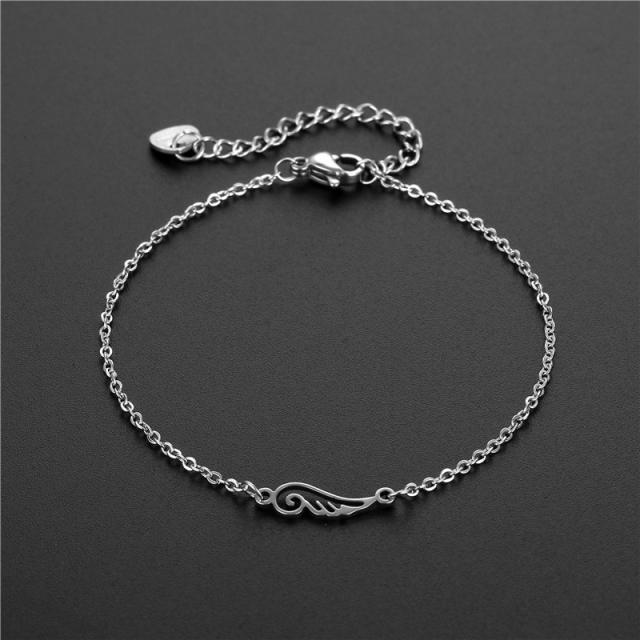 Creative hollow design stainless steel bracelet dainty bracelet