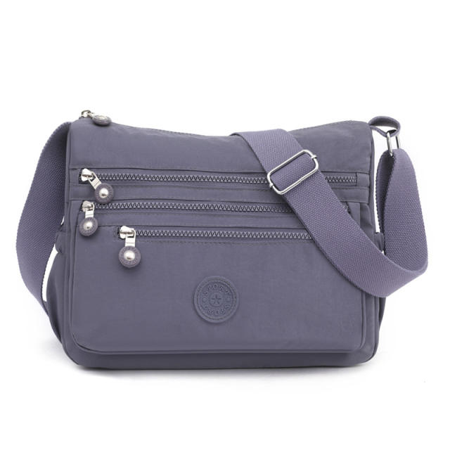 2022 plain color Oxford zipper crossbody bag