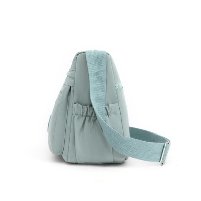 2022 plain color Oxford zipper crossbody bag