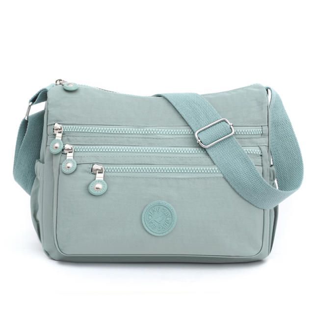 2022 plain color Oxford zipper crossbody bag