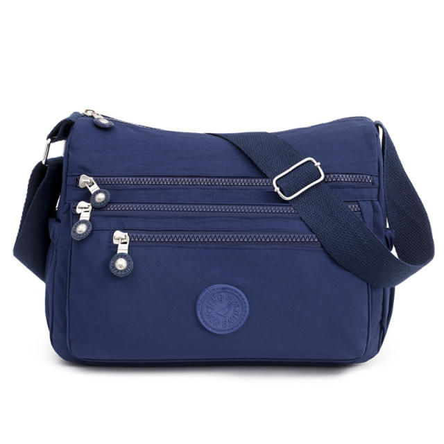 2022 plain color Oxford zipper crossbody bag