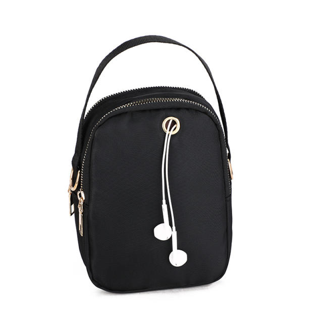 Plain color large capacity cossbody bag phone bag