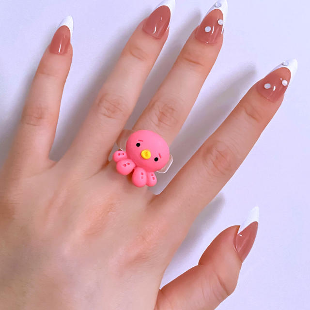 Cartoon animal bear sheep elephant transparent humor rings