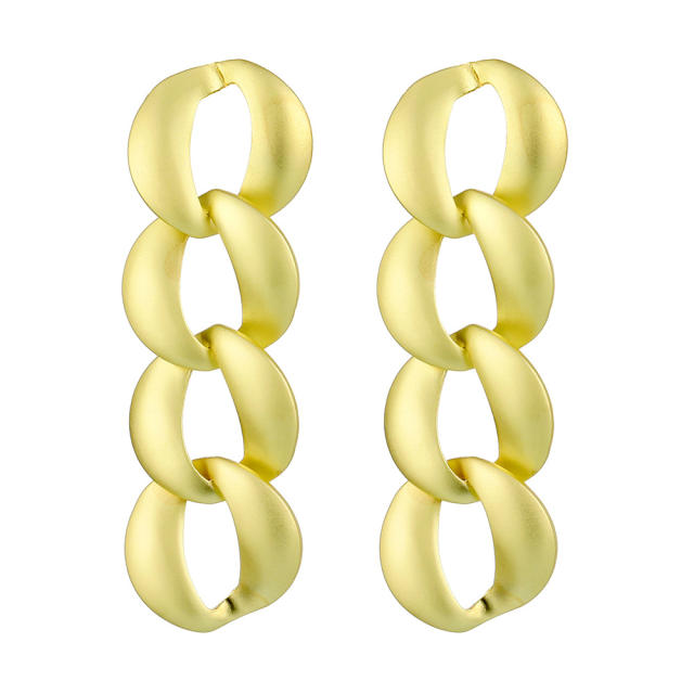 Geometric chain metal earrings