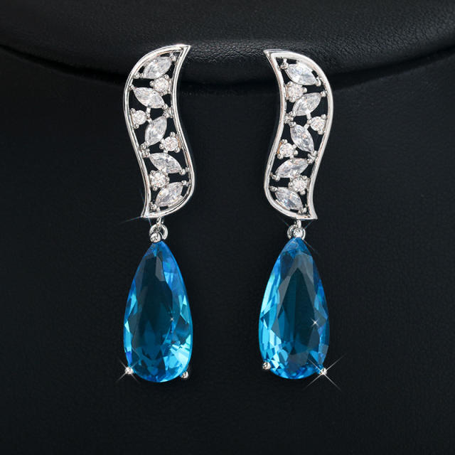 Luxury vintage pave setting diamond necklace set