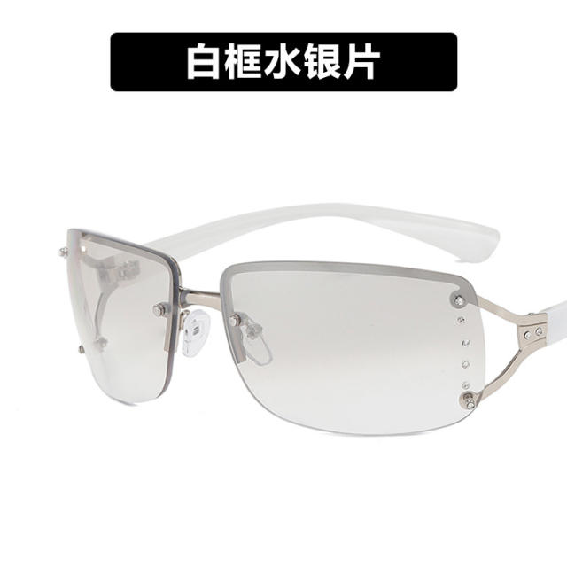 Y2K personality rimless sunglasses