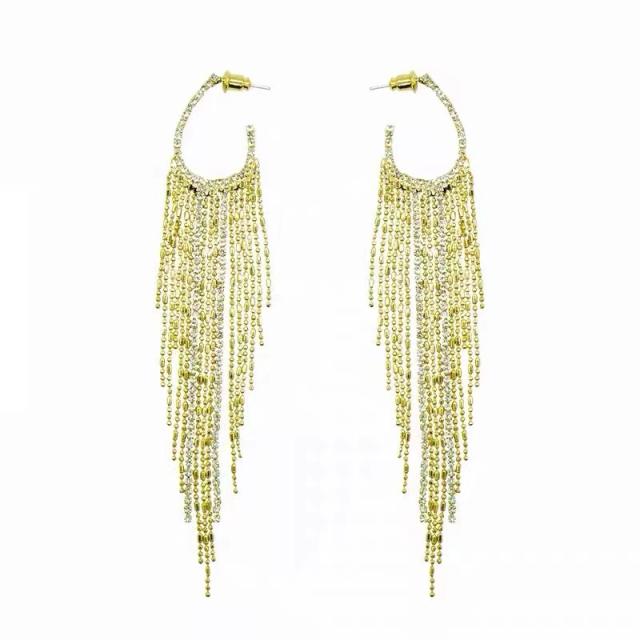 Luxury colorful tassel women earrings