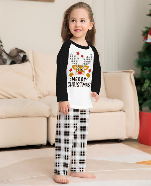 Christmas pajamas cute elk printing