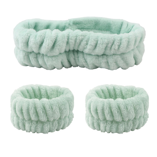 Occident fashion spa face washing makeup headband wristbands set