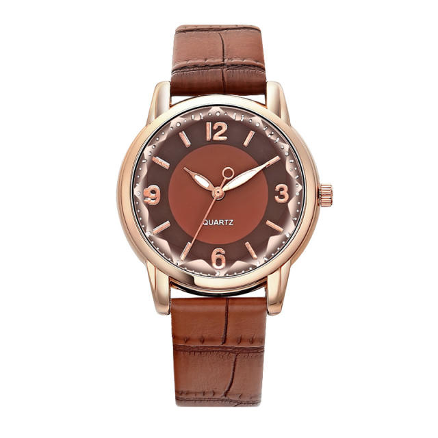 Creative color belt quartz women watch