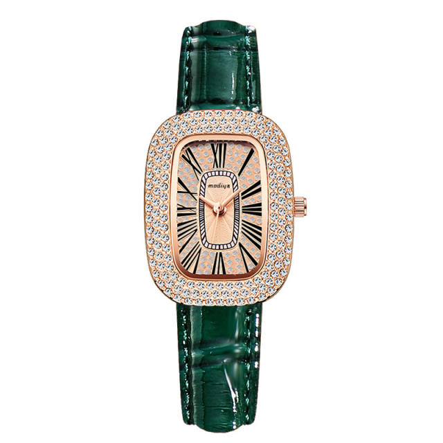 Full of diamond square shape women watch