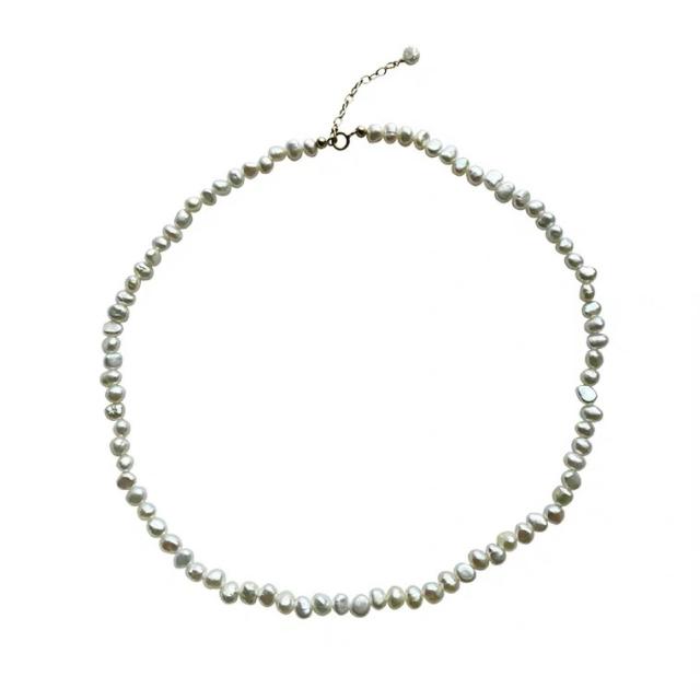 14K tiny water pearl beads choker necklace