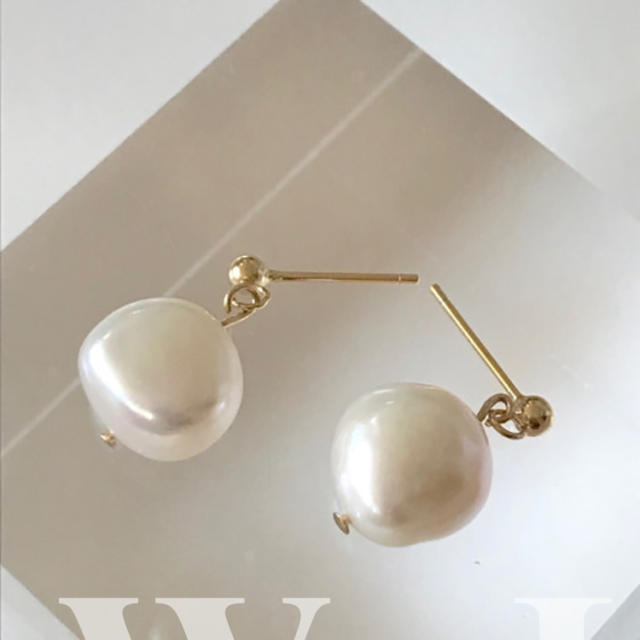 925 needle pearl ear studs