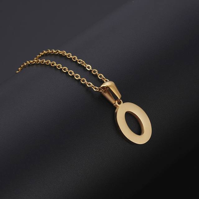 18K stainless teel necklace letter 0 to 9