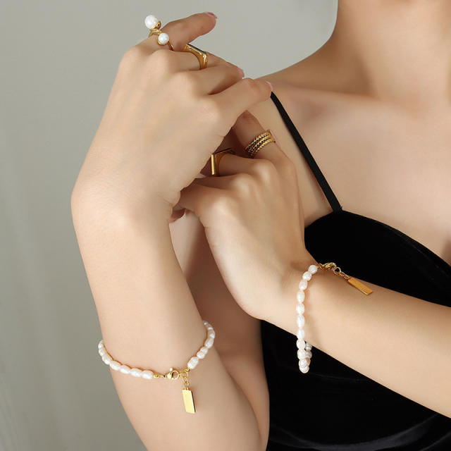 INS elegant vintage pearl bracelet bead bracelet