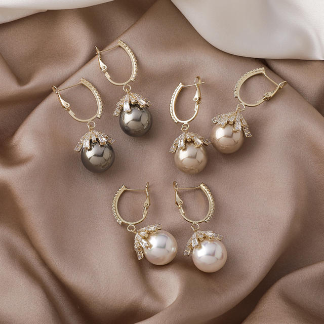 Korean fashion easy match pearl earrings