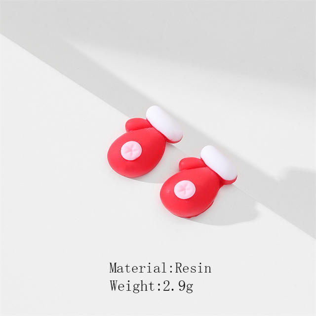 Cute christmas series resin studs earrings