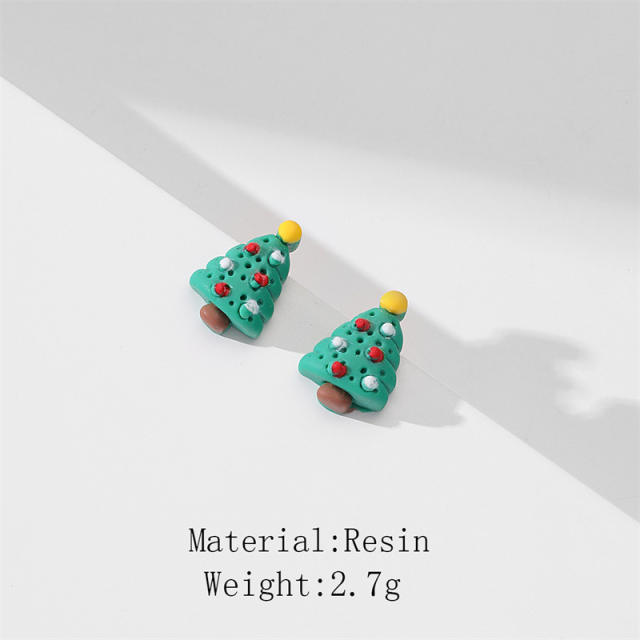 Cute christmas series resin studs earrings