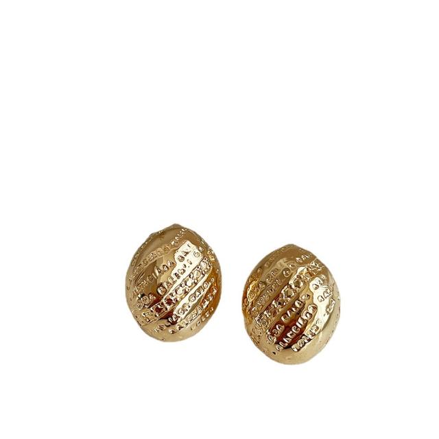 925 needle real gold plated chunky earrings