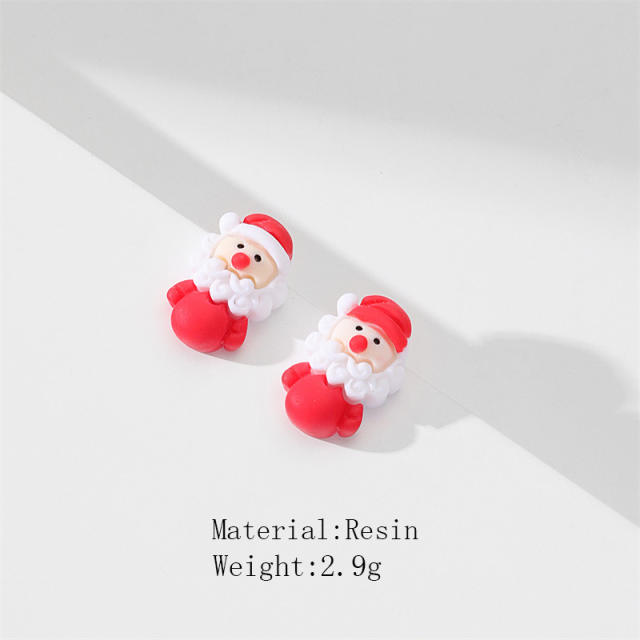 Cute christmas series resin studs earrings