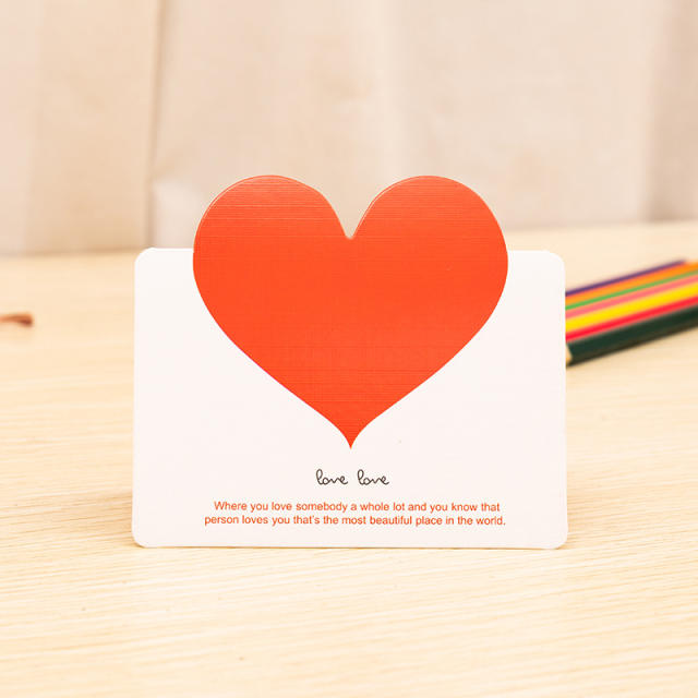 Korean fashion color heart christmas cards greeting cards