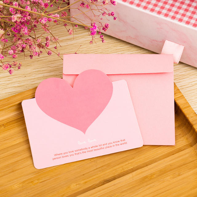 Korean fashion color heart christmas cards greeting cards