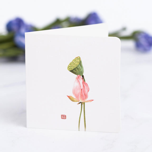 Chinese trend flower bird greeting cards