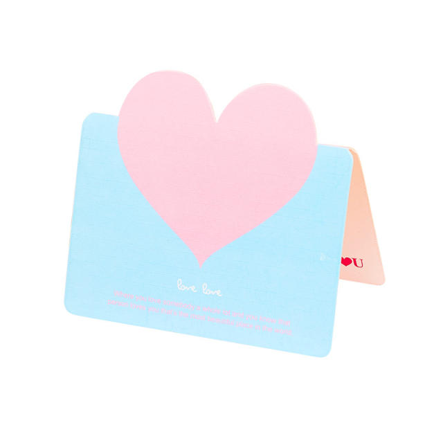 Korean fashion color heart christmas cards greeting cards