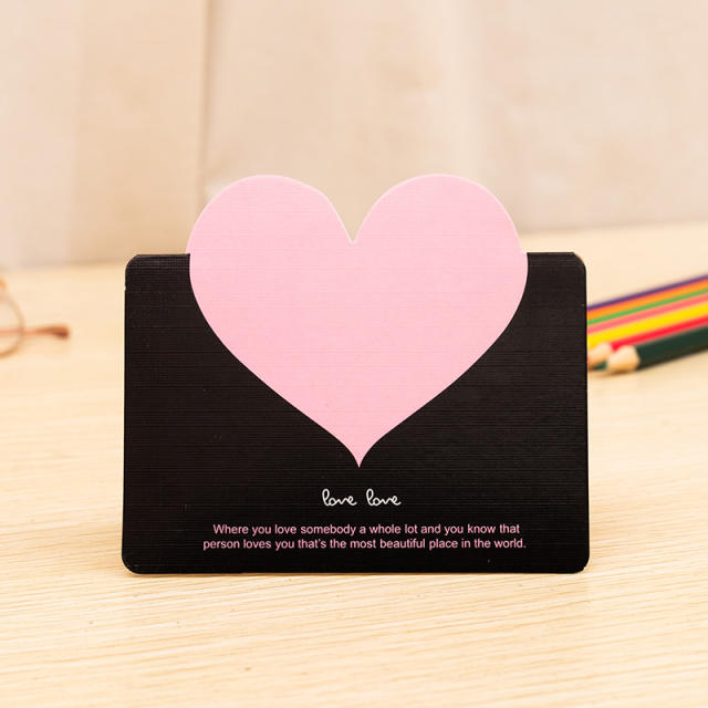 Korean fashion color heart christmas cards greeting cards