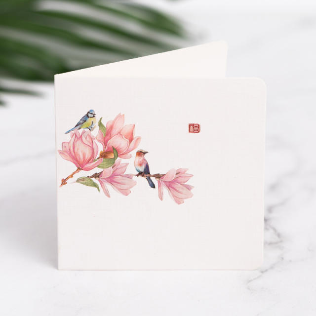 Chinese trend flower bird greeting cards
