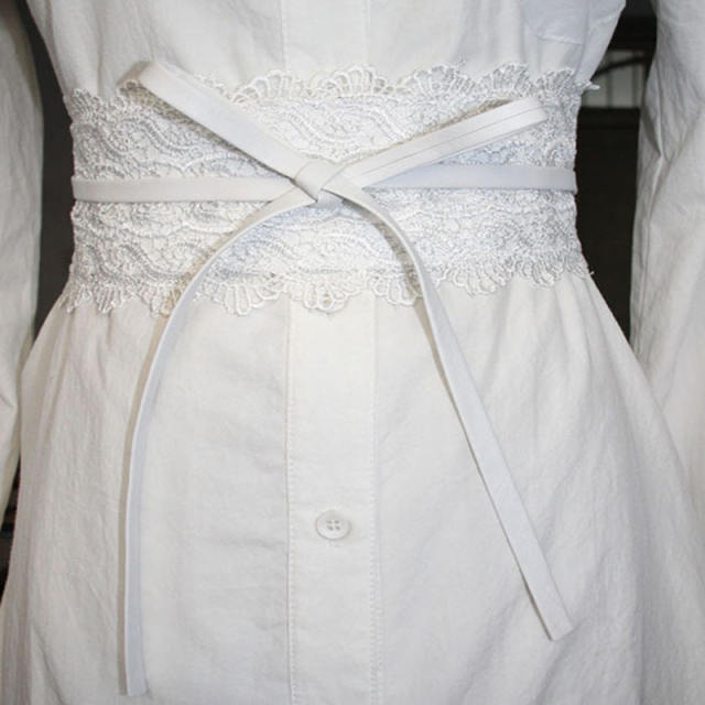 Vintage lace corset belt for women dress belt