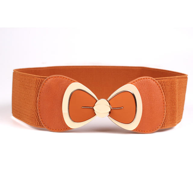 Korean fashion easy match bow buckle corset belt