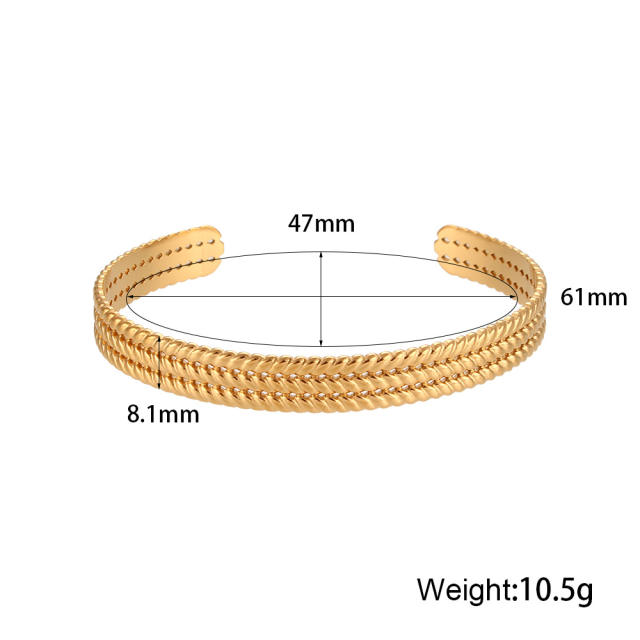 Occident fashion easy match stainless steel bracelet bangle