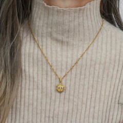 Occident fashion evil eye pendant stainless steel necklace