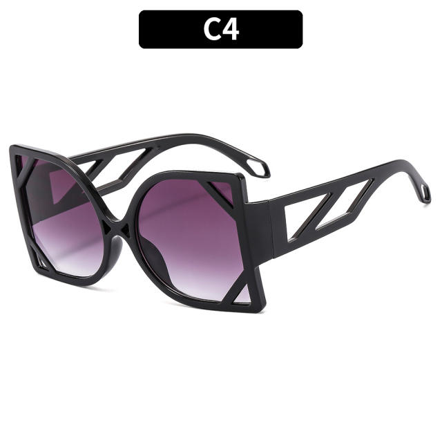 Hollow rim colorful sunglasses