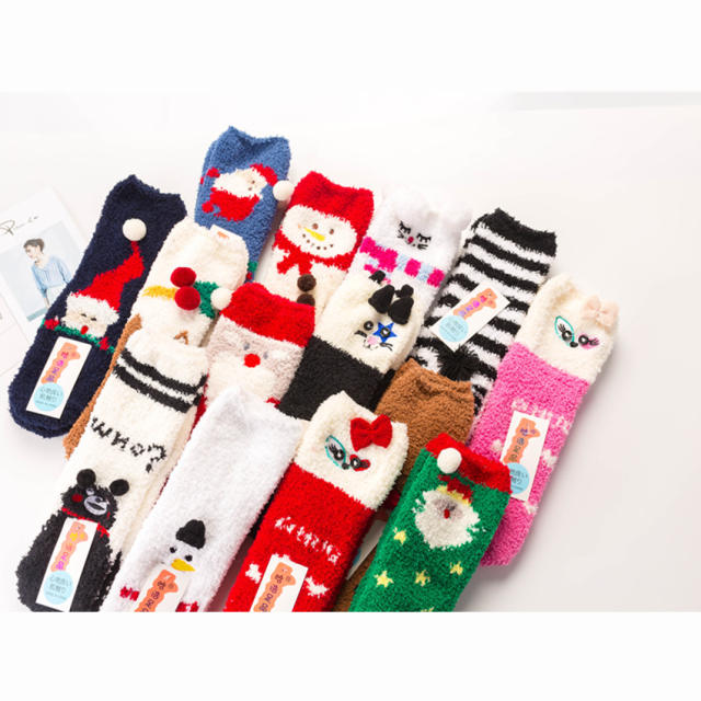 Hot sale christmas coral fleece socks
