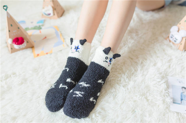 Hot sale christmas coral fleece socks