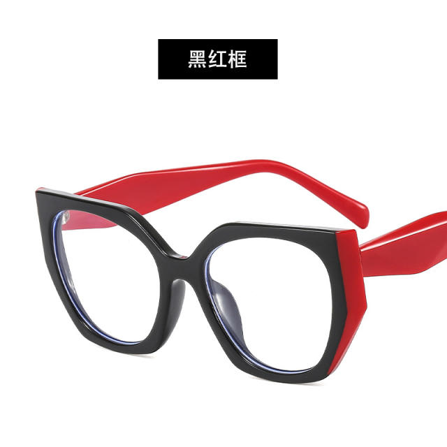 Occident fashion color matching cat eye shape reading glasses