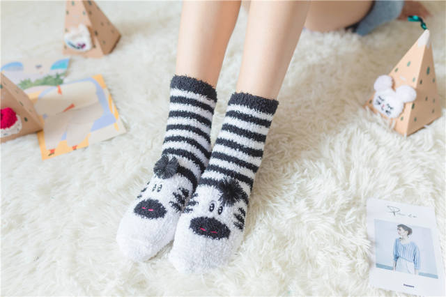 Hot sale christmas coral fleece socks