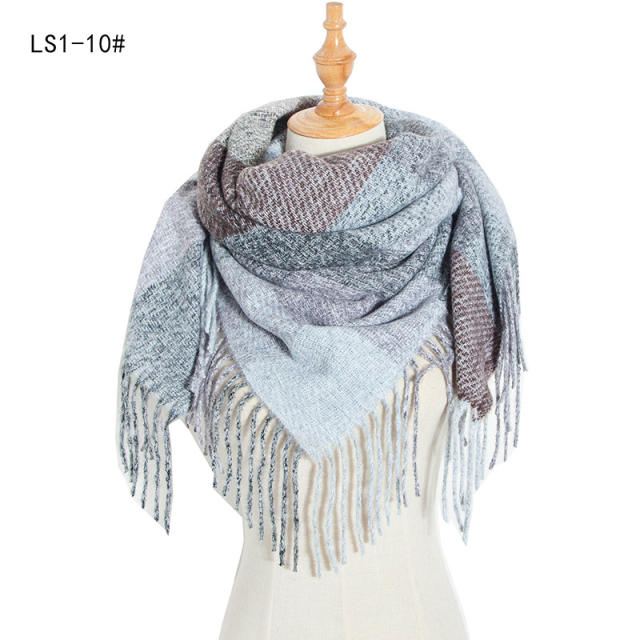 New design colorful stripe tassel scarf for women