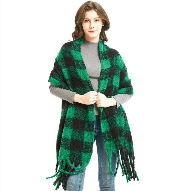 Occident fashion winter design plaid warm scarf