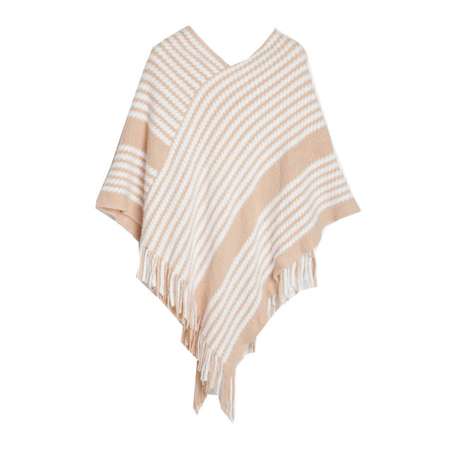 Winter autumn design striped warm shawl scarf