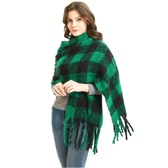 Occident fashion winter design plaid warm scarf