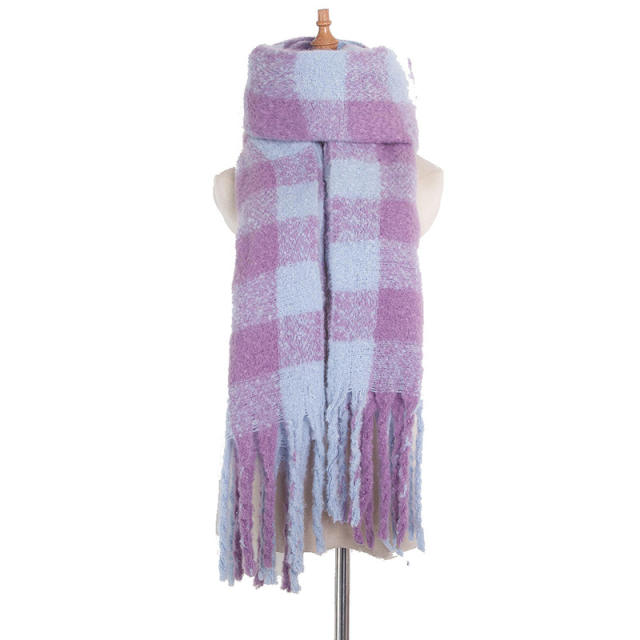 Occident fashion winter design plaid warm scarf