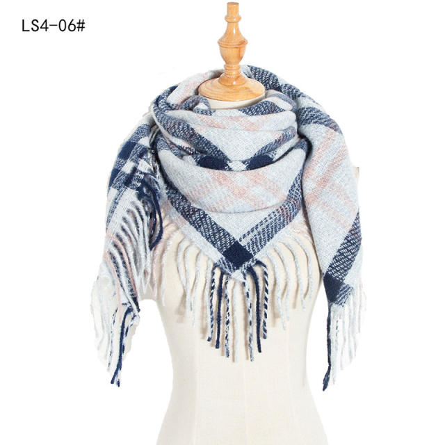 New design colorful stripe tassel scarf for women