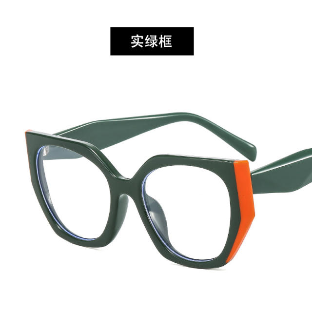 Occident fashion color matching cat eye shape reading glasses